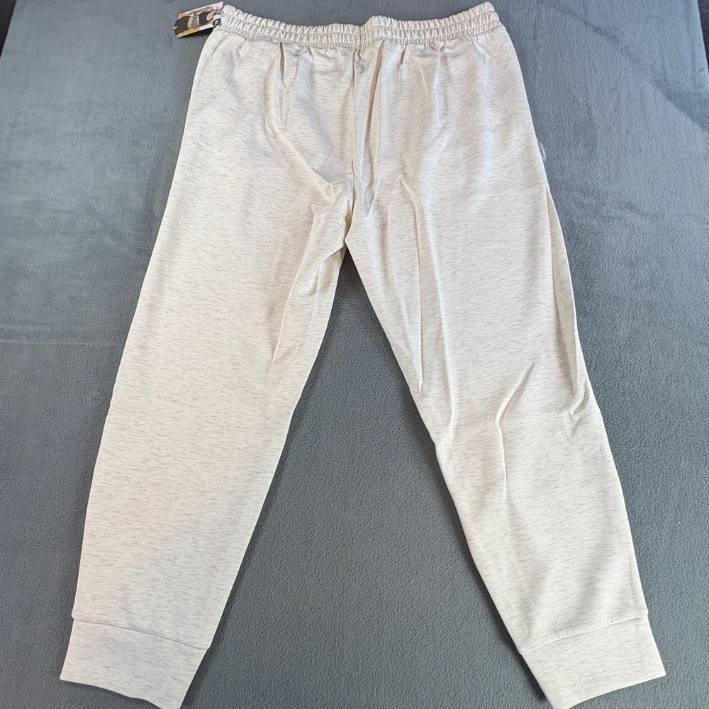 Avia Women's Scuba Pleat Jogger Pants Wheat Heather Tan XL NWT